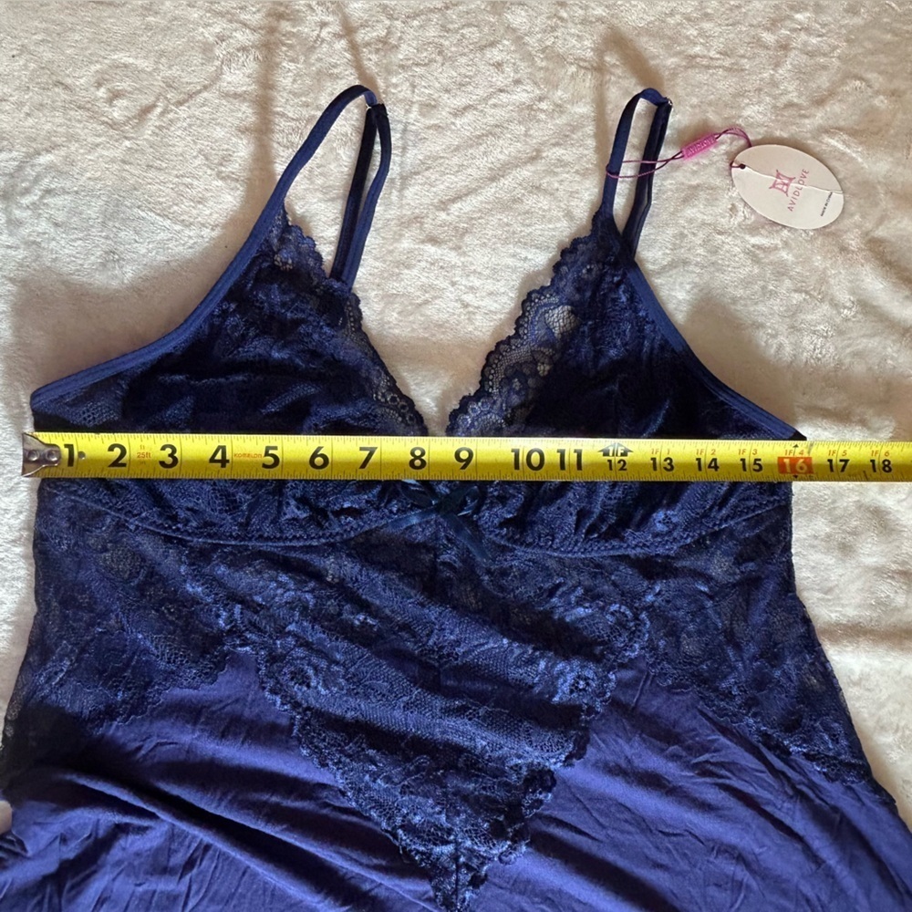 Avidlove Navy Lace Trim Lingerie Size XXL - Picture 9 of 12